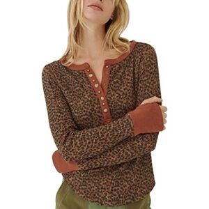 We The Free / Free People Everest
Henley Leopard Print Size S
